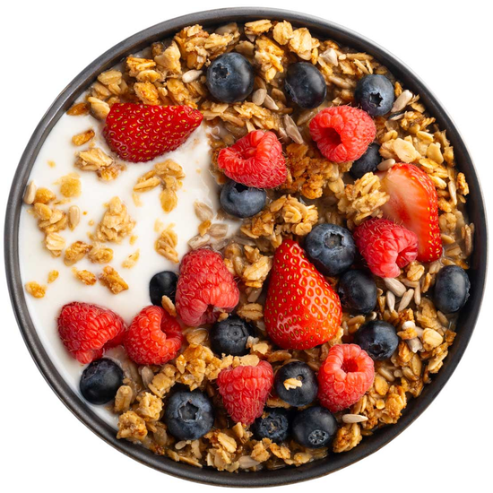 Granola aux fruits rouges